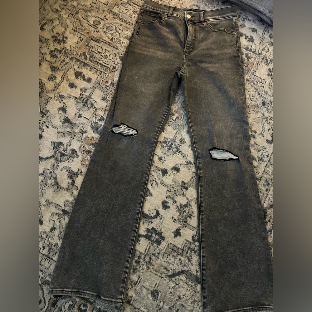 Express gray wash high rise boot cut size 8R never worn